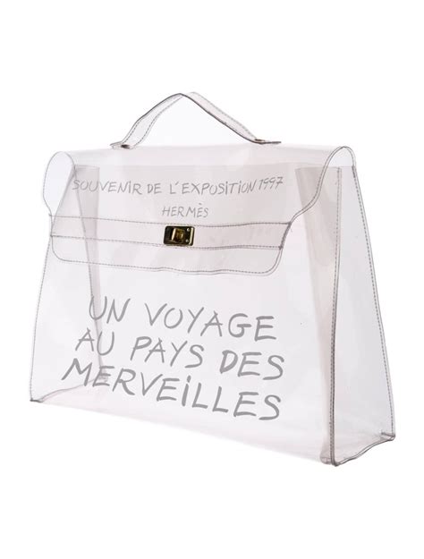 clear bag hermes|hermes see through kelly bag.